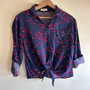 Love Notes Tie Up Crop Top